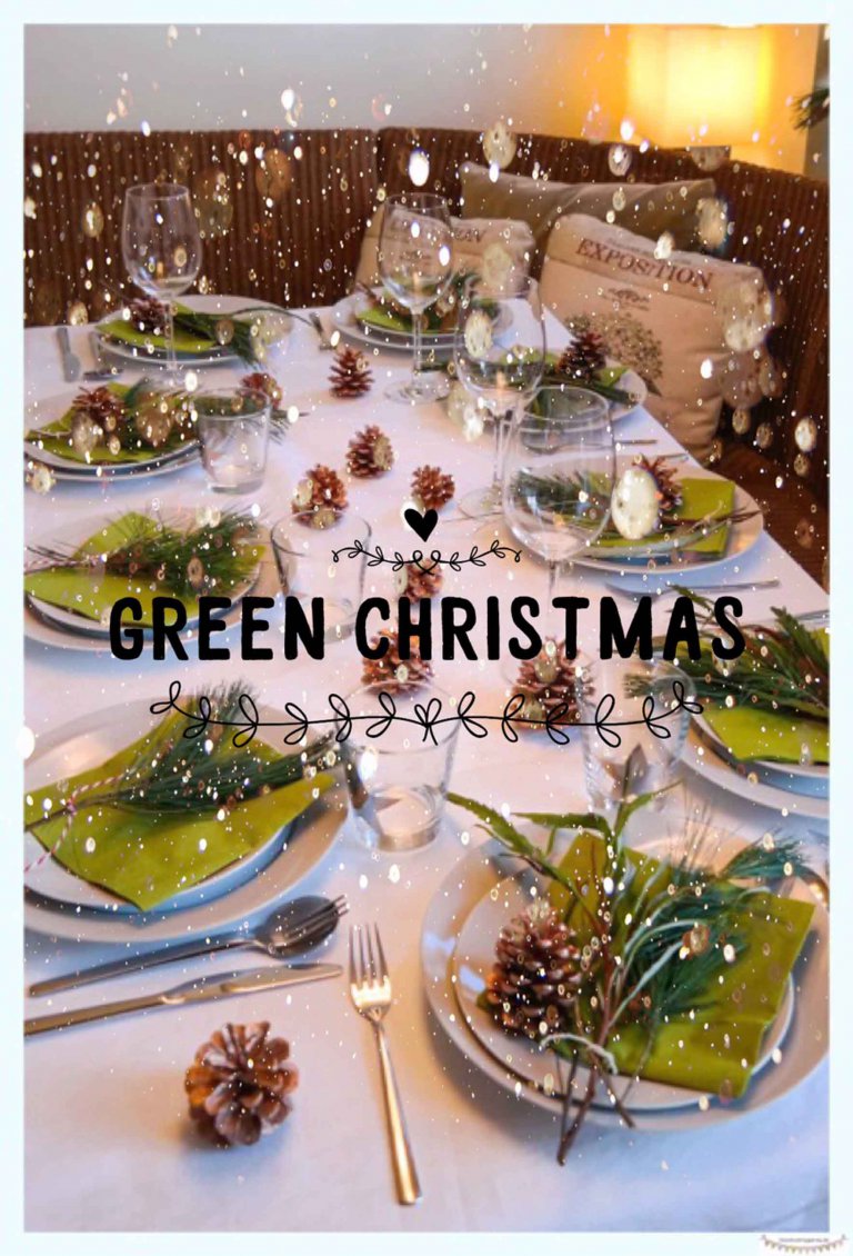 Weihnachtliche Tischdekoration in grün missmommypenny